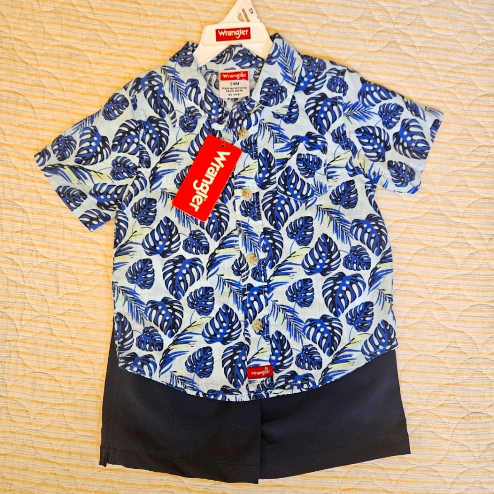Wrangler 2 Piece Palm Print Set